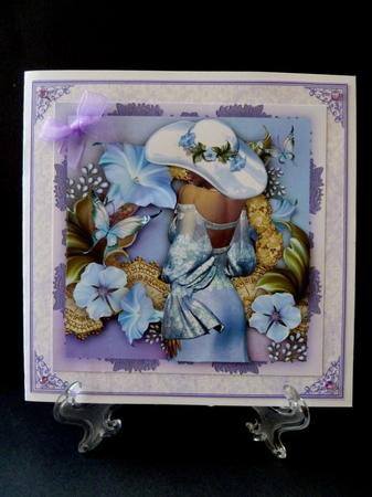 Beautiful Lady in Silky White Dress with Butterflies by Maz Kfk