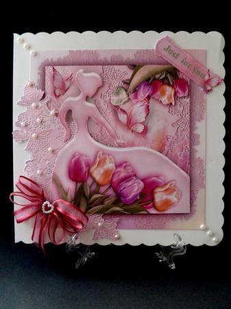 Soft Tone with Beautiful Tulip Silhouette Girl by Maz Kfk