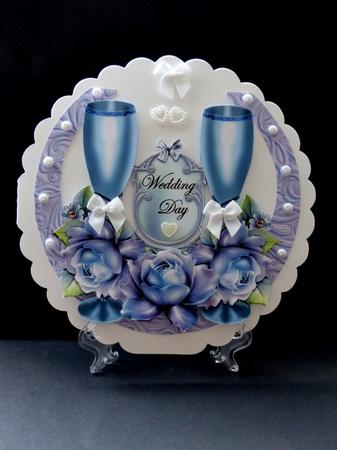 Blue Horseshoe Mini Kit Card by Maz Kfk