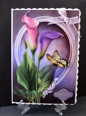 Lilies Card Front by Maz Kfk