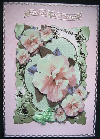 Hibiscus Beauty Pale Greens by Maz Kfk