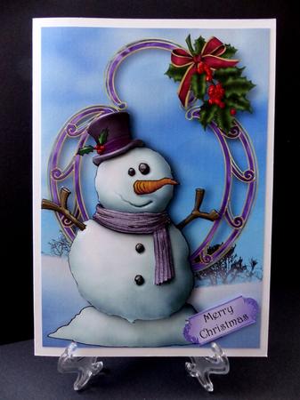 Smiling Snowman & Fancy Frame by Maz Kfk