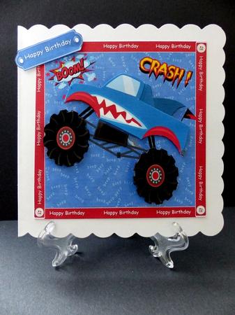 Blue & Red Boy's Monster Truck 8x8 Mini Kit by Maz Kfk