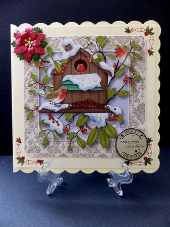 Christmas Robins Birdhouse by Maz Kfk