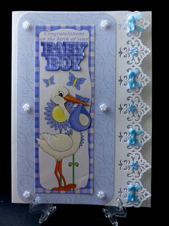 Baby Boy Stalk New Baby Large Dl Card by Maz Kfk