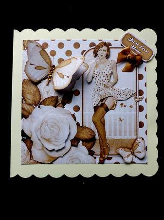 1950's Pin Up Girl Eva Grace Mini Kit (sepia) by Maz Kfk