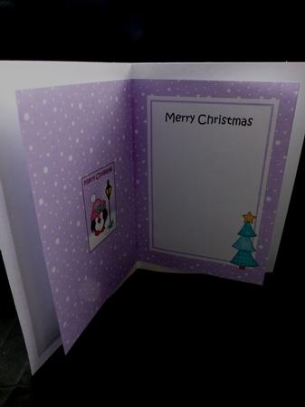 Christmas Pip Penguin Lamp Post 5x7 Matching Insert by Maz Kfk