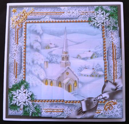 New Church Snow 5in Square One Corner Stacker by Maz Kfk