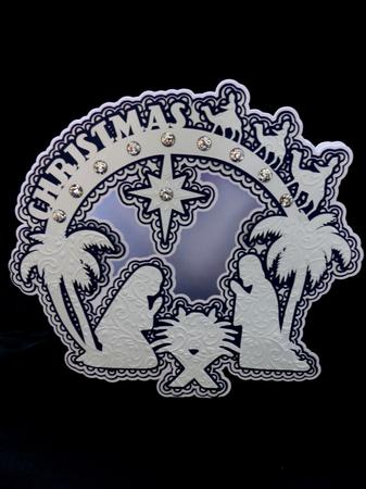 Nativity Scene Layered Card by Maz Kfk