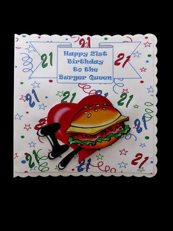 I Love Burgers Card Front by Maz Kfk