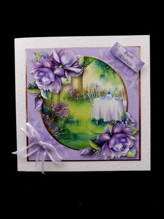 Watercolour Tea in the Garden by Maz Kfk