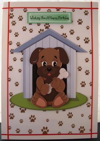 Cute Little Puppy in Kennel by Maz Kfk
