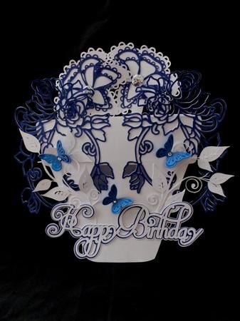 Birthday Flower Pot Card by Maz Kfk