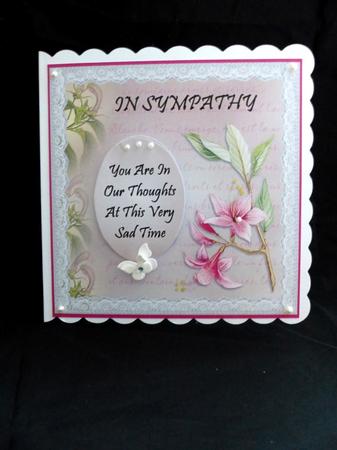 Pink Flowers & Lace Sympathy Minikit by Maz Kfk