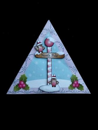 North Pole Robins Triangle Card Mini Kit by Maz Kfk