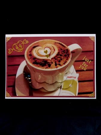 Coffee Heart Scalloped Pyramid by Maz Kfk