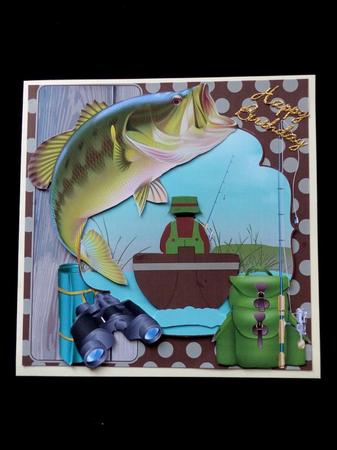 Fishing Mini Card Kit Birthday or Father's Day by Maz Kfk
