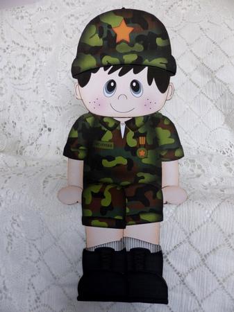 3D on the Shelf Card Kit - Army Boy Bob by Maz Kfk