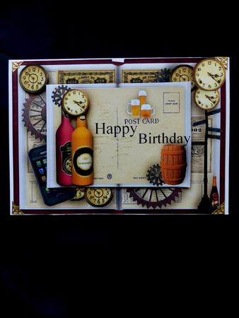 Happy Birthday Male Book Card by Maz Kfk