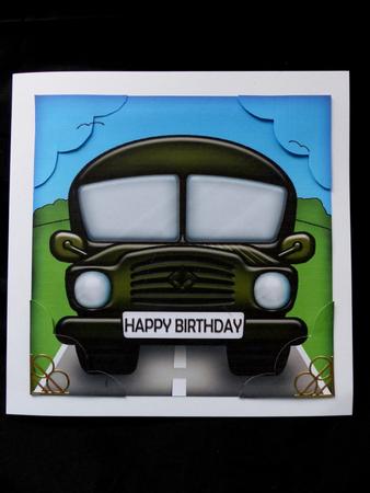 8 x 8 Army Truck Scalloped Corner Topper by Maz Kfk