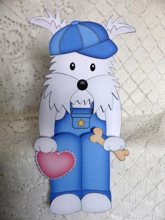 3D on the Shelf Card Kit - Jock Westie Dog by Maz Kfk