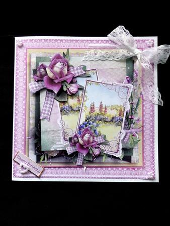 English Cottage Garden Card with Decoupage by Maz Kfk