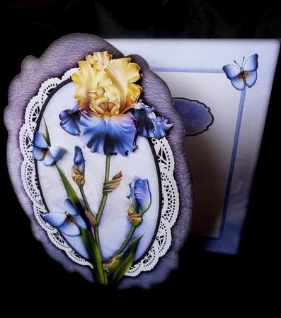 Fancy Fold Card Lillies Ble 216 by Maz Kfk