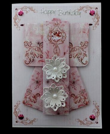 Diamond Flourish Kimono Card in Pink Mini Kit by Maz Kfk