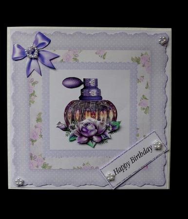 Roses & Perfume Bottle Card 2 by Maz Kfk