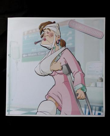 Get Well Soon Dudess Ii Quick Card by Maz Kfk