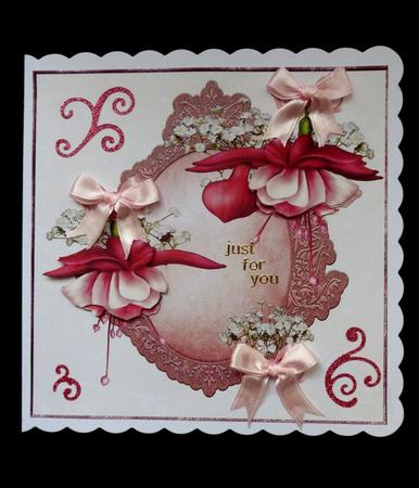 Floral Fuschia Card by Maz Kfk