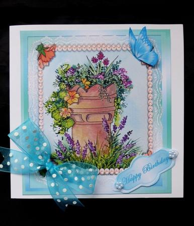 Chimney Pot and Flowers Decoupage Sheet by Maz Kfk