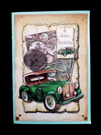 Male Card Vintage Car 2 by Maz Kfk