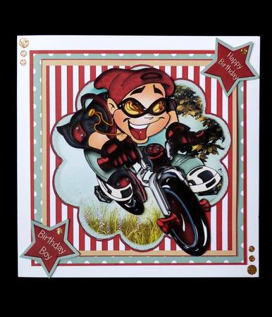 Biker Kid Card Front Kit by Maz Kfk