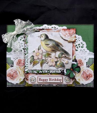 Card with Inlet a Little Bird Told Me 246 by Maz Kfk