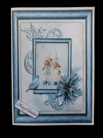A5 Cardtopper Ice Blue Christmas 102 by Maz Kfk