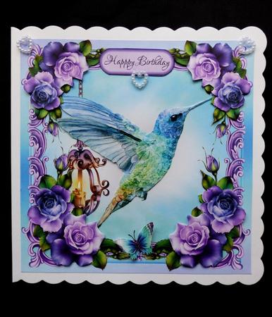 Hummingbird (watercolour) Mini Card Kit by Maz Kfk
