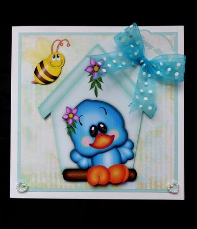 Birdie Blue - 8" Square Card Mini-kit by Maz Kfk