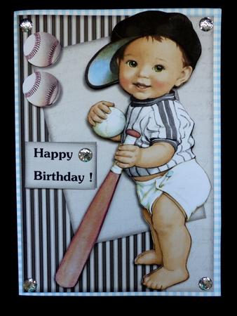 Cute Birthday Boy Baseball by Maz Kfk
