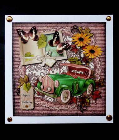 Male Card Vintage Car by Maz Kfk