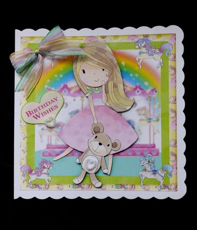 Dizzy Dreams Little Girl Birthday Mini Card Kit by Maz Kfk