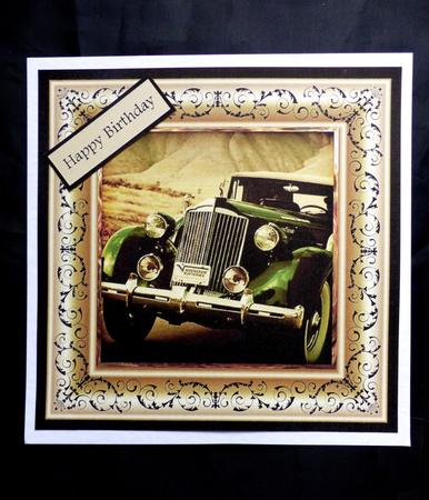 Classic Car Card Toppers and Sentiment Tags by Maz Kfk