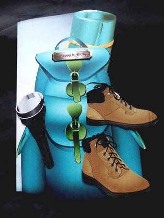 Male Shaped Card Outdoor Camping Backpack by Maz Kfk