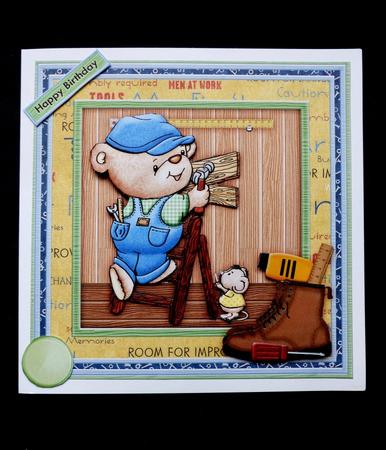Handyman Bear Let's Get Hammered 8x8 Mini Kit for Men by Maz Kfk