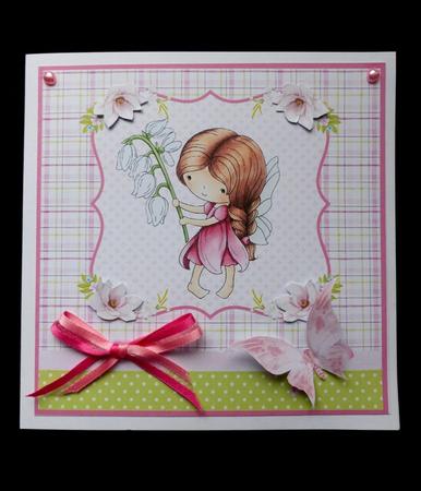 Snowdrop Daisy Fairy Card Topper & Decoupage by Maz Kfk