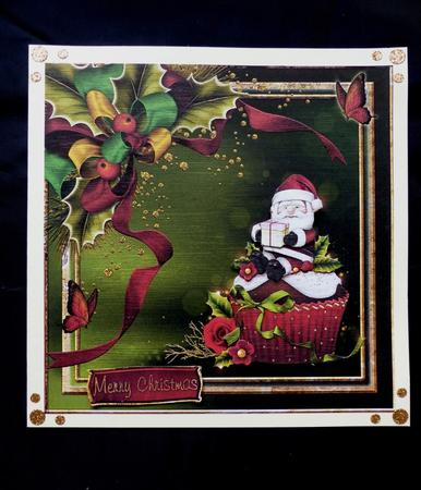 Cardtopper with Inlet Christmas Cupcake 384 by Maz Kfk