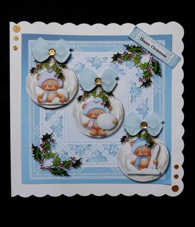 Silver Christmas Baubles by Maz Kfk