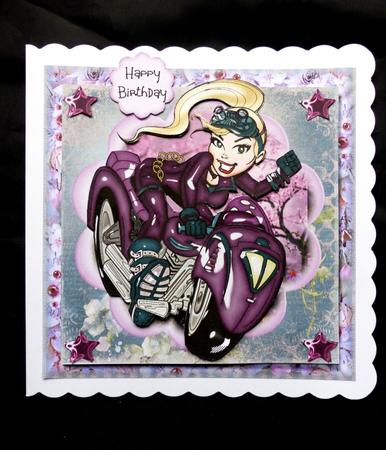 The Purple Biker Star Card Front Kit by Maz Kfk