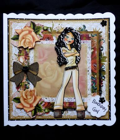 Birthday Girl Card Front Kit by Maz Kfk