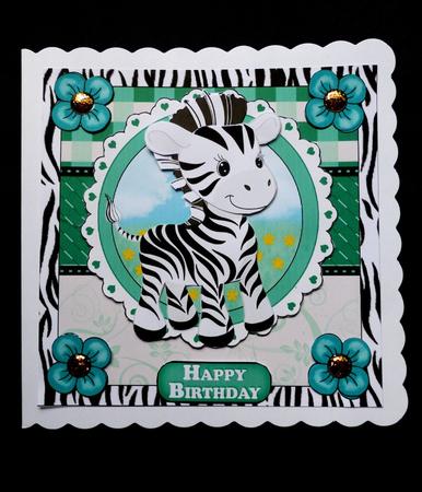 Zebra Birthday Mini Card Kit by Maz Kfk